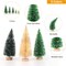 Artificial Christmas Tree Bottle Brush Trees with 5 Sizes (Grassgreen+green+white) 2.83"D x 3.99"W x 10.35"H